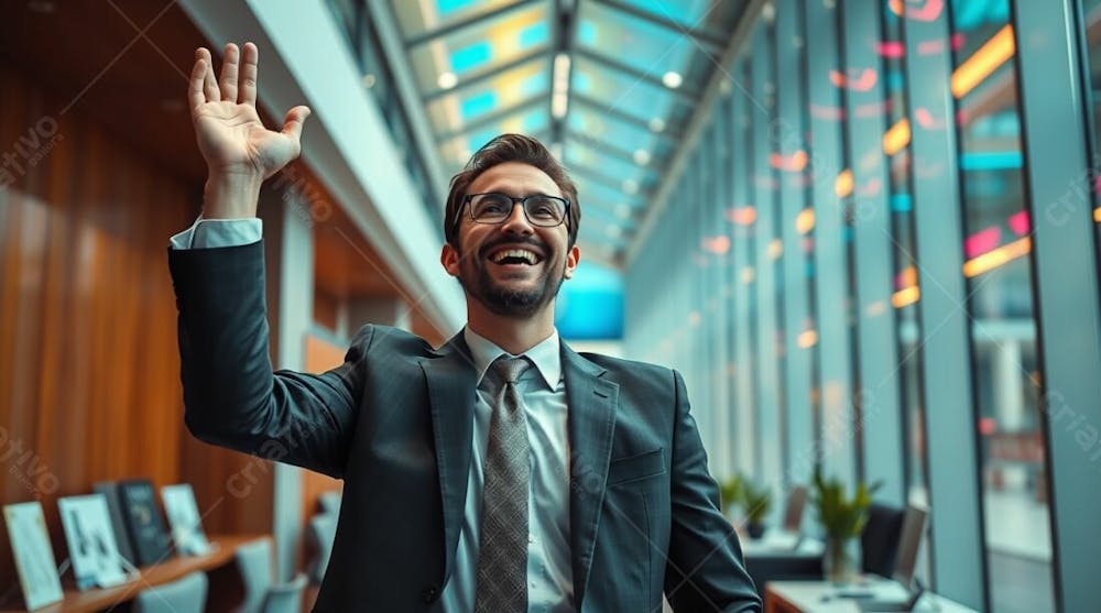 Imagem De Contador Empresário Contábil Ceo Em Seu Escritório Trabalhando