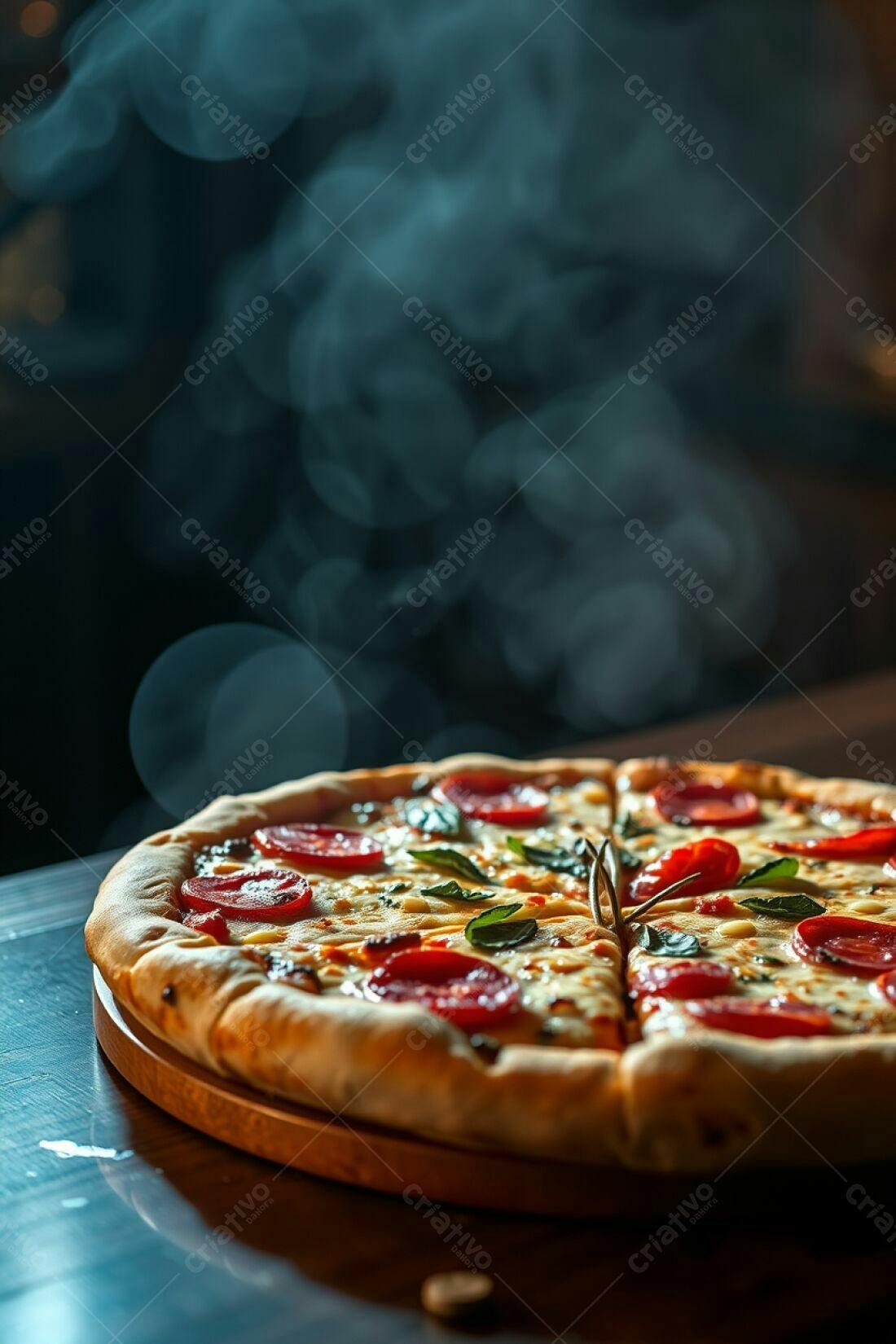 Pizza de Pepperoni Recém-Assada