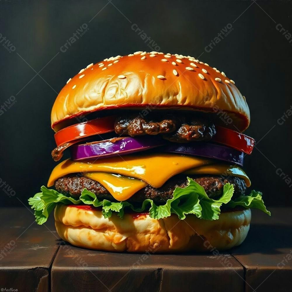 Imagem Gratis De Hamburguer Artesanal Realista Free Hamburgueria Burguer