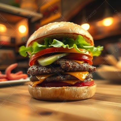 Imagem Gratis De Hamburguer Artesanal Realista Free Hamburgueria Burguer