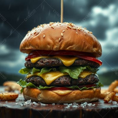 Imagem Gratis De Hamburguer Artesanal Realista Free Hamburgueria Burguer