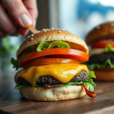 Imagem Gratis De Hamburguer Artesanal Realista Free Hamburgueria Burguer
