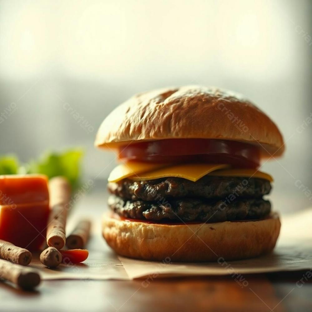 Imagem Gratis De Hamburguer Artesanal Realista Free Hamburgueria Burguer