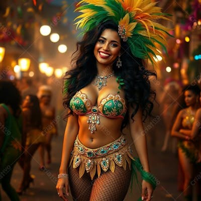 Imagem Gratuita Musa Do Carnaval Gerada Por Inteligência Artificial