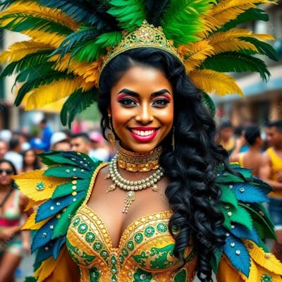 Imagem Gratuita Musa Do Carnaval Gerada Por Inteligência Artificial