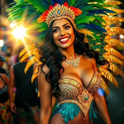 Imagem Gratuita Musa Do Carnaval Gerada Por Inteligência Artificial