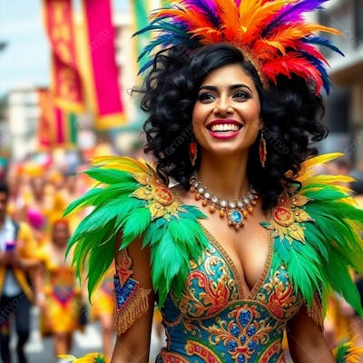 Imagem Gratuita Musa Do Carnaval Gerada Por Inteligência Artificial