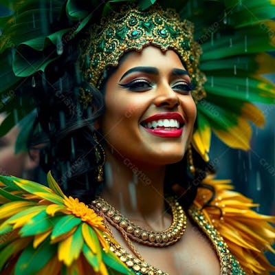 Imagem Gratuita Musa Do Carnaval Gerada Por Inteligência Artificial