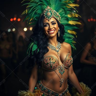 Imagem Gratuita Musa Do Carnaval Gerada Por Inteligência Artificial