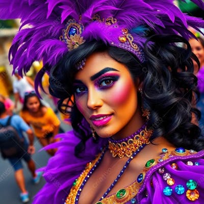 Imagem Gratuita Musa Do Carnaval Gerada Por Inteligência Artificial