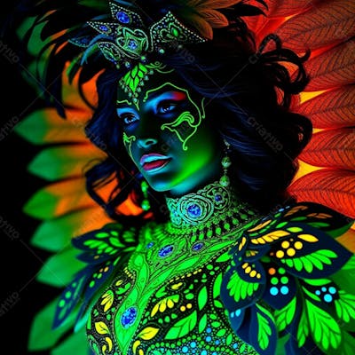 Imagem Gratuita Musa Do Carnaval Gerada Por Inteligência Artificial