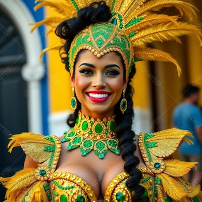 Imagem Gratuita Musa Do Carnaval Gerada Por Inteligência Artificial