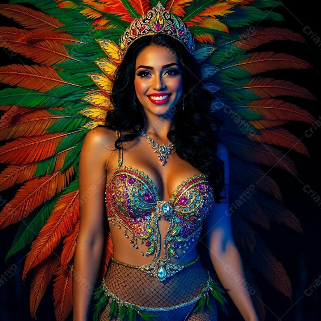 Modelo Latina com Fantasia de Carnaval