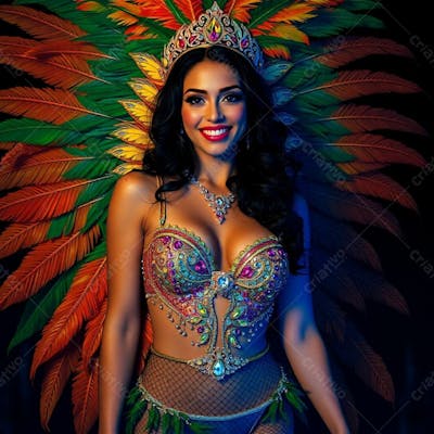 Imagem Gratuita Musa Do Carnaval Gerada Por Inteligência Artificial
