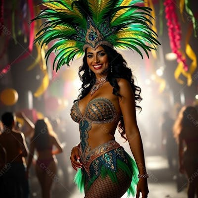 Imagem Gratuita Musa Do Carnaval Gerada Por Inteligência Artificial