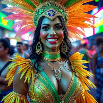 Imagem Gratuita Musa Do Carnaval Gerada Por Inteligência Artificial