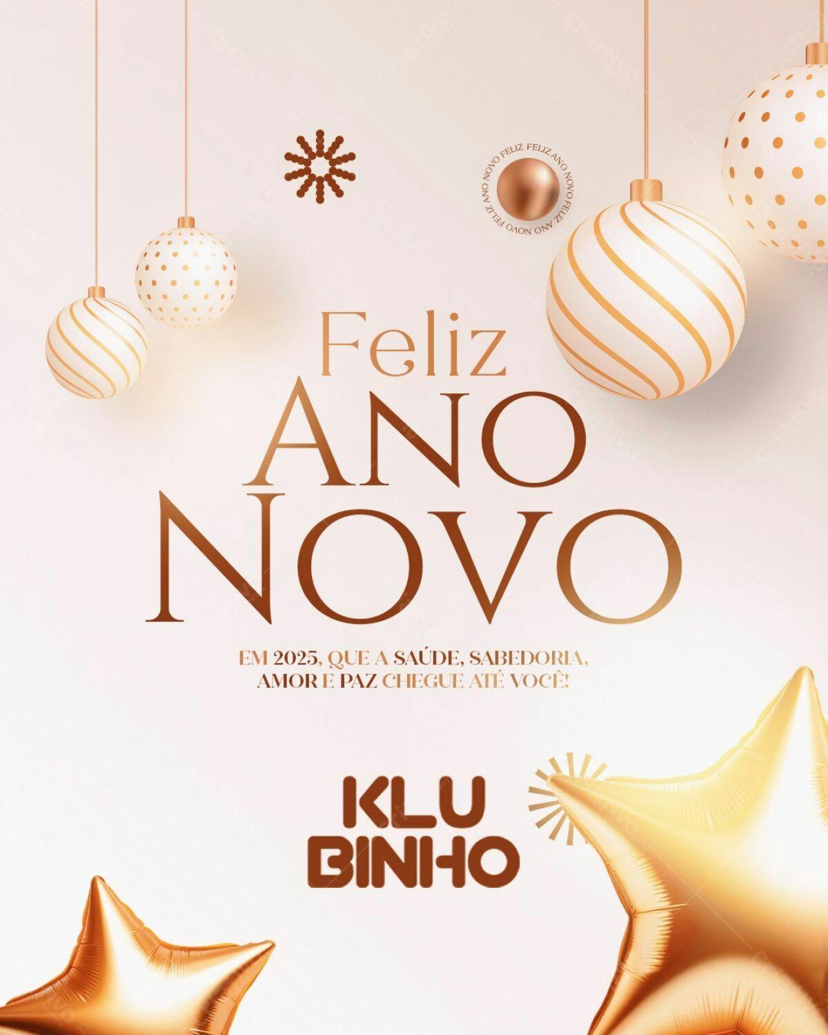 Flyer Feliz Ano Novo PSD Editável