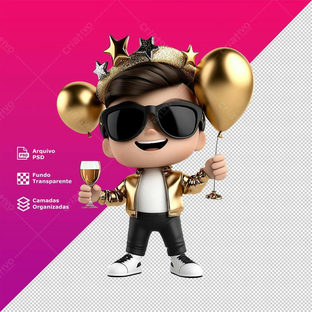 Icone Festa de Ano Novo PNG com fundo transparente