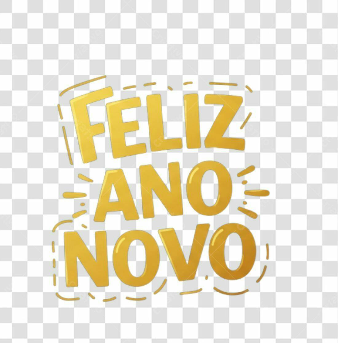 Selo Feliz Ano Novo PNG com fundo transparente