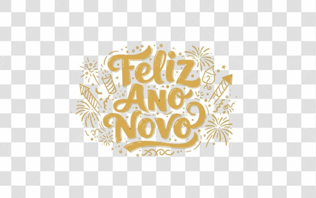 Icone Feliz Ano Novo PNG com fundo transparente