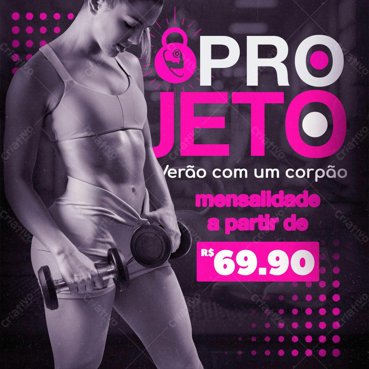 Flyer Projeto Verão Corpo PSD Editável