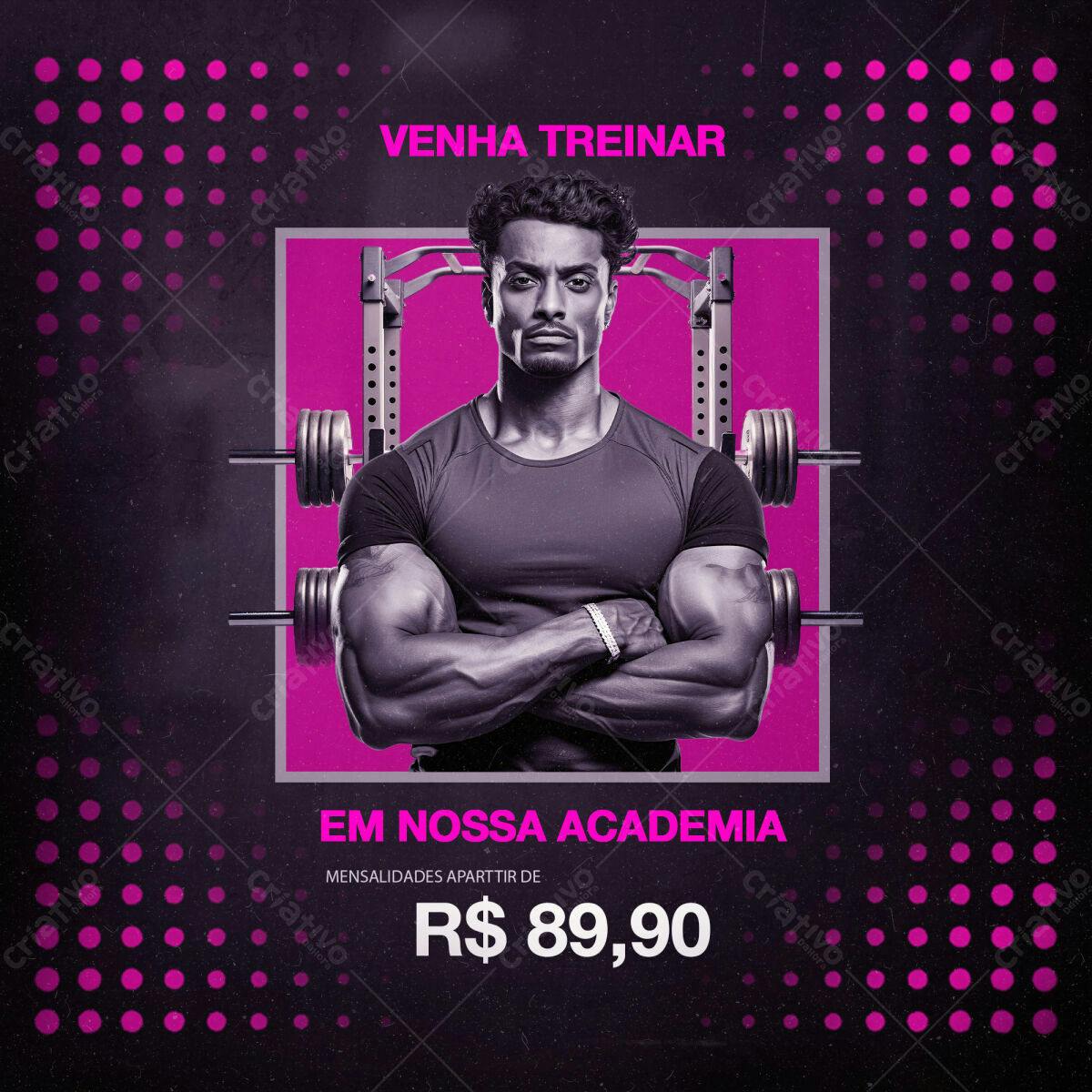 Post para Academia PSD Editável