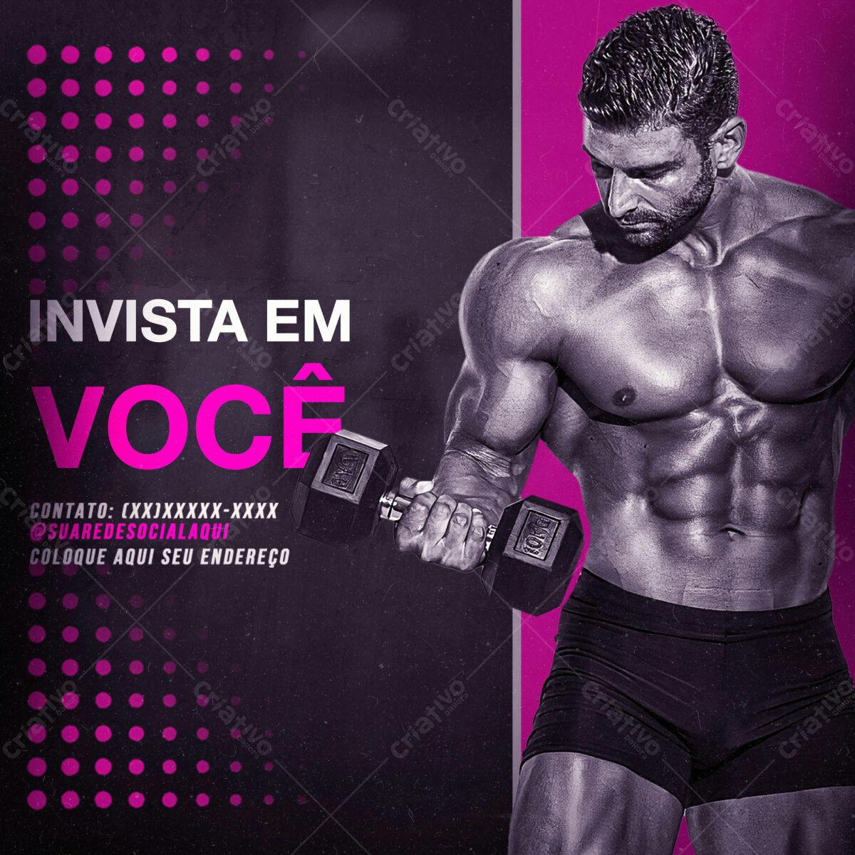 Post para Academia PSD Editável