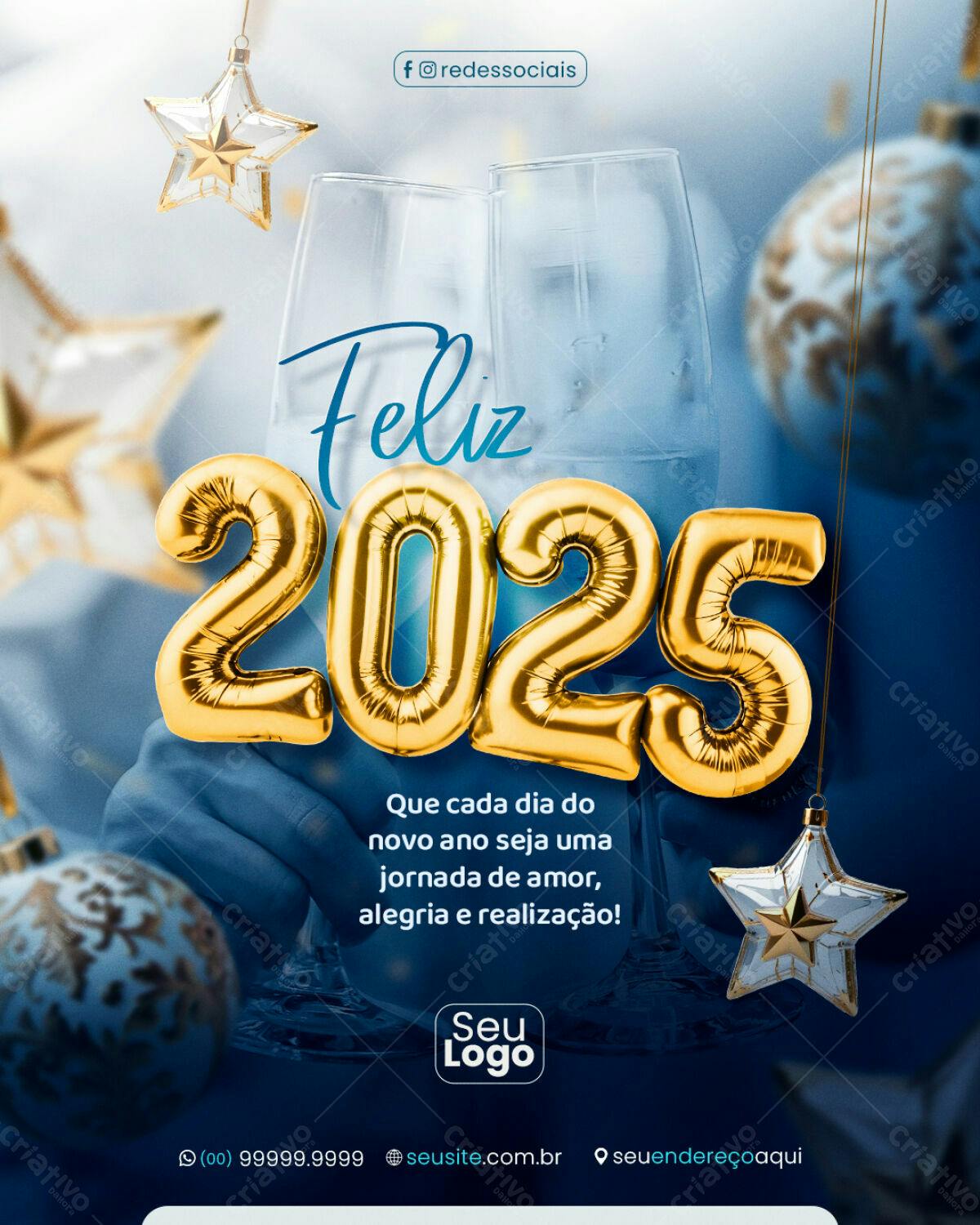 Flyer Ano Novo 2025 PSD Editável