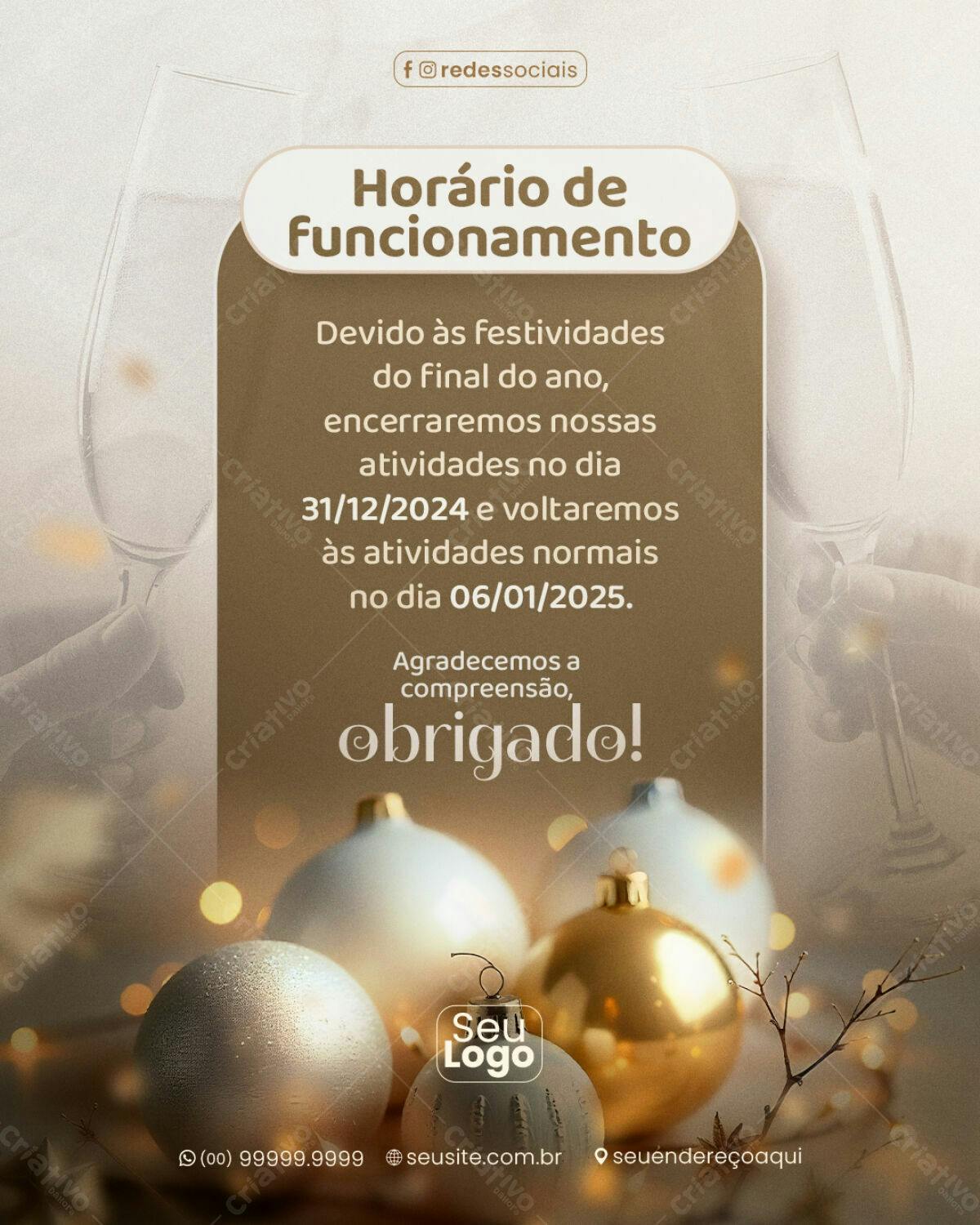 Flyer Fim de Ano PSD Editável