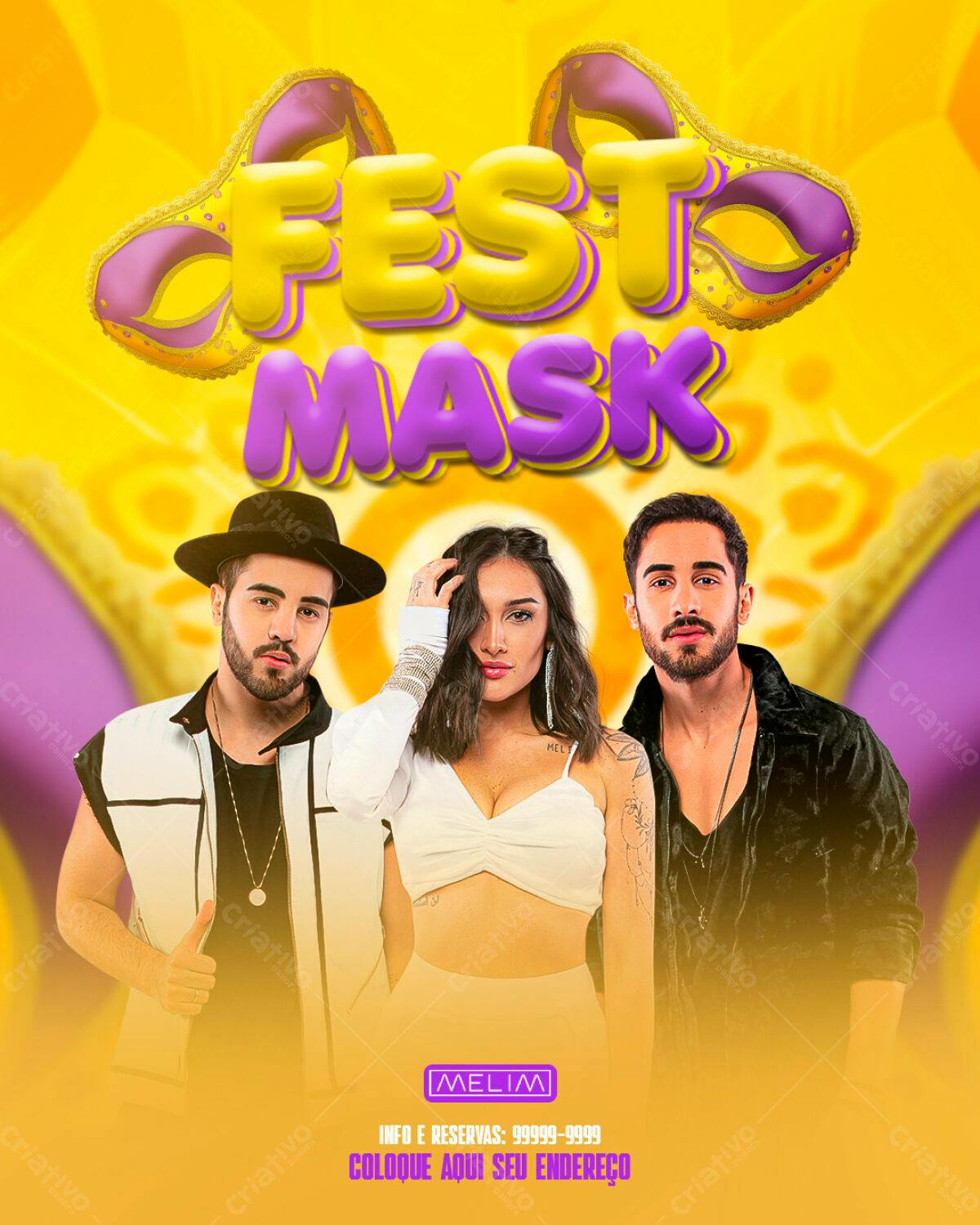 Flyer Festa à Fantasia PSD Editável