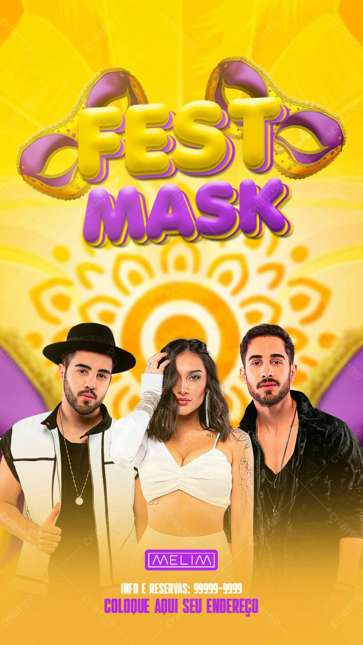 Flyer Festa à Fantasia PSD Editável