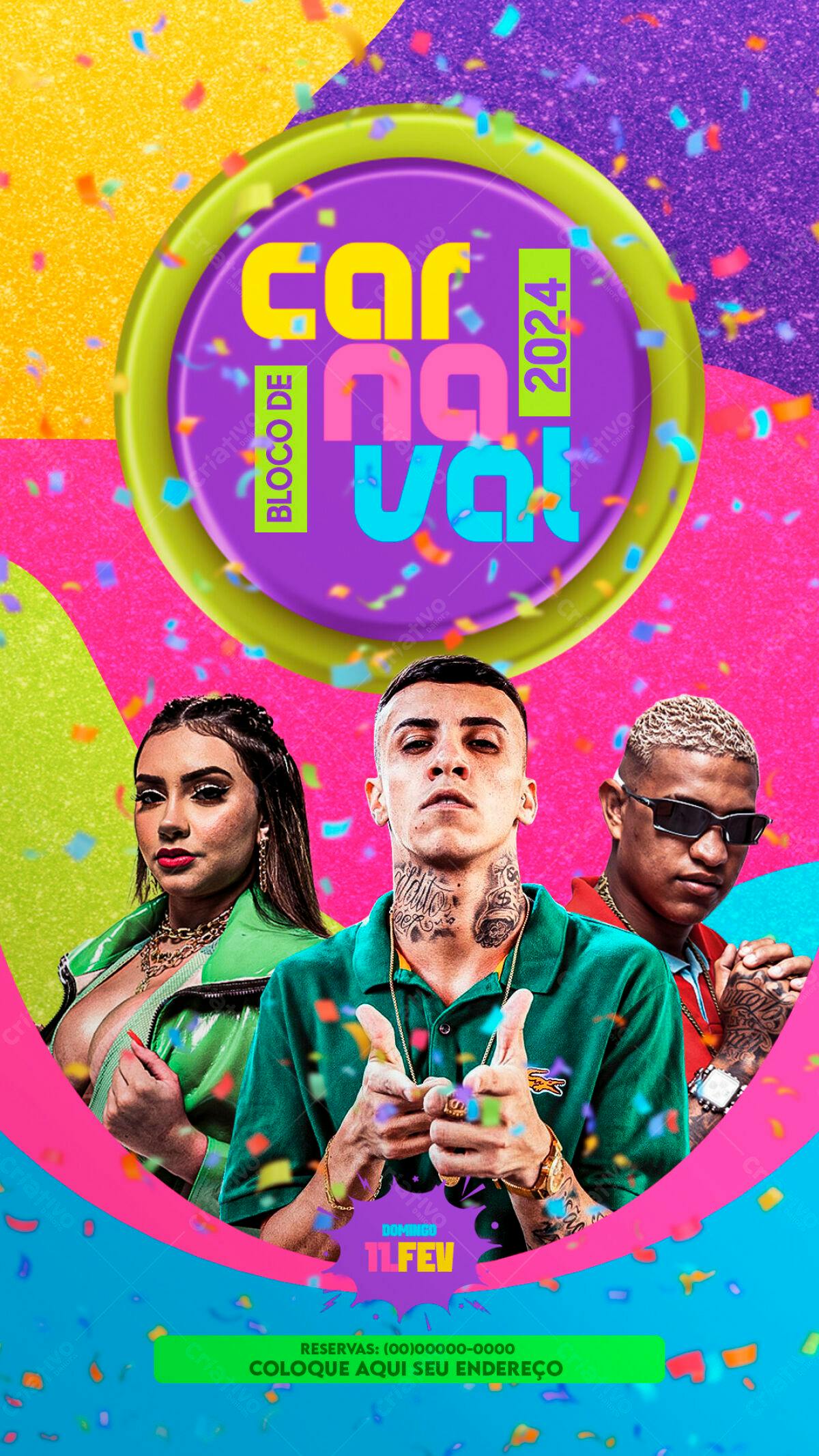 Flyer Carnaval 2024 PSD Editável
