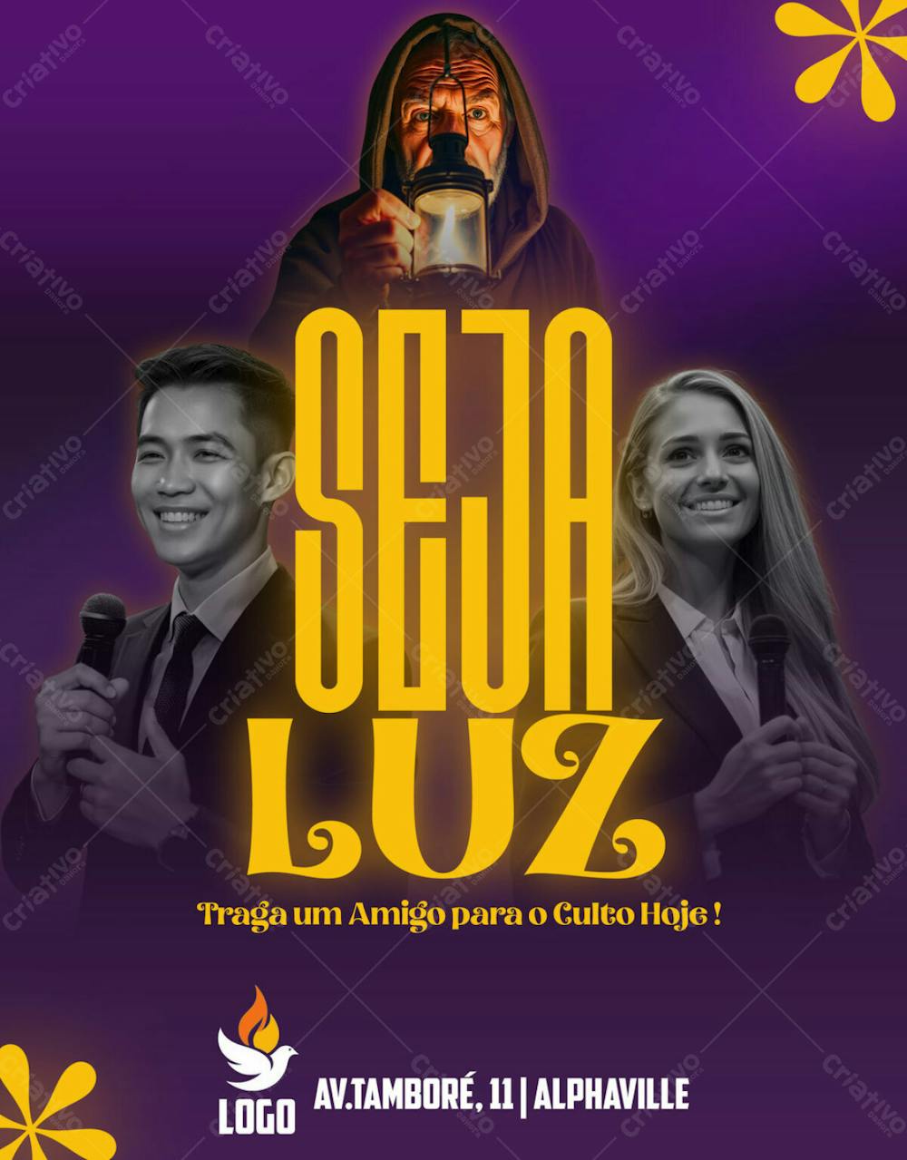 Seja Luz Traga Um Amigo Para O Culto Hoje !