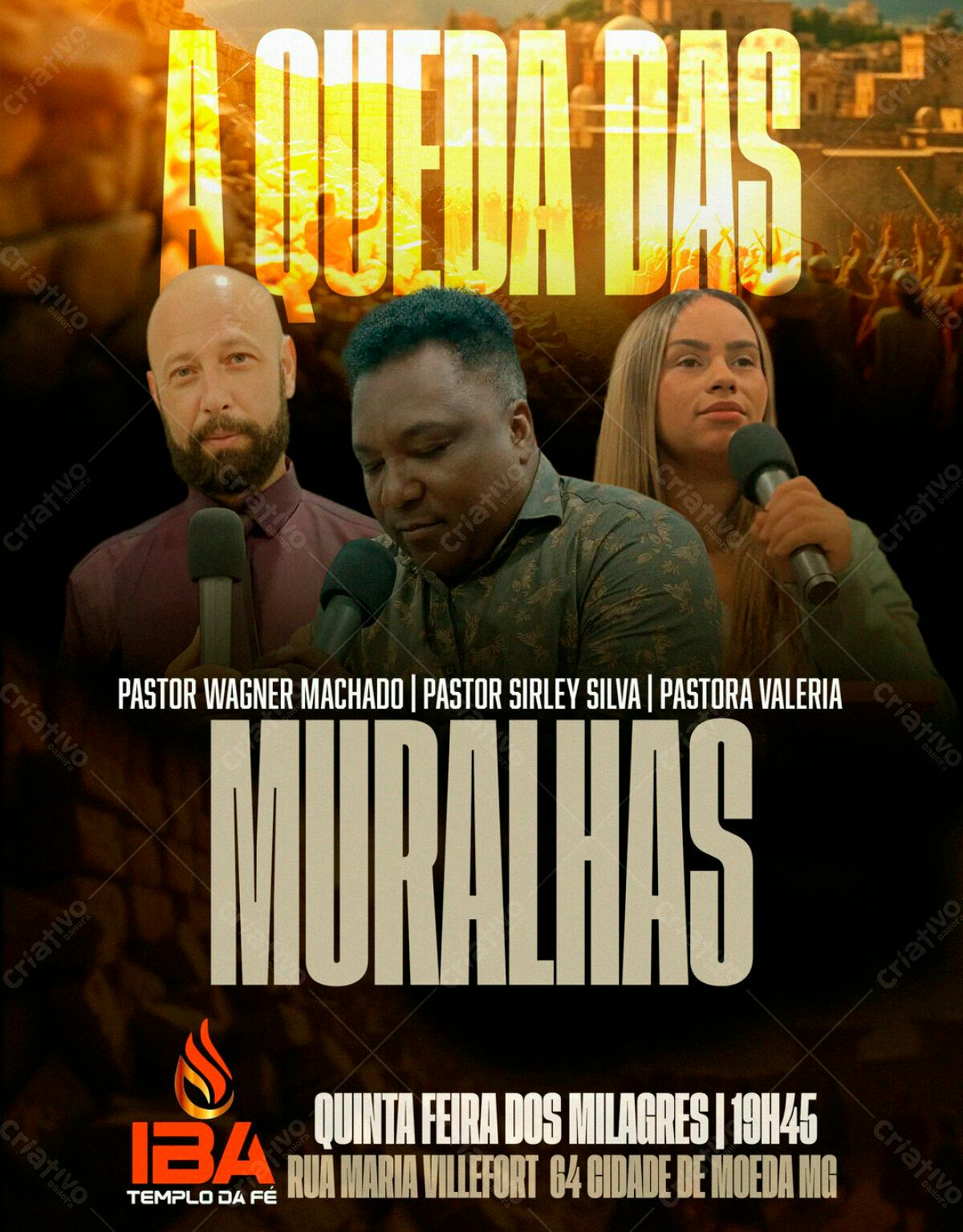 Flyer Igreja Evento Quarta-Feira PSD Editável