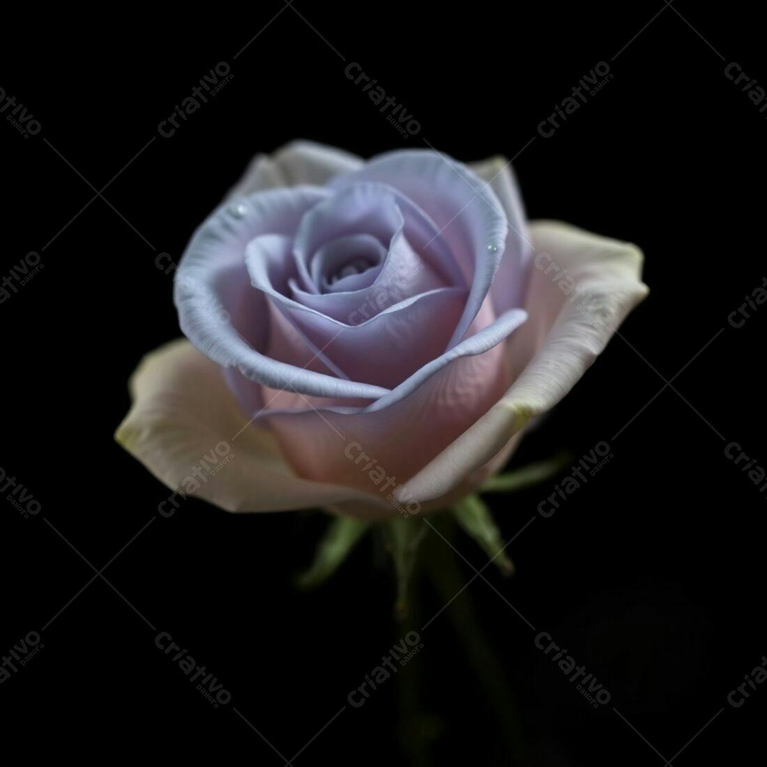 Rosa Lilás Romântica em fundo escuro