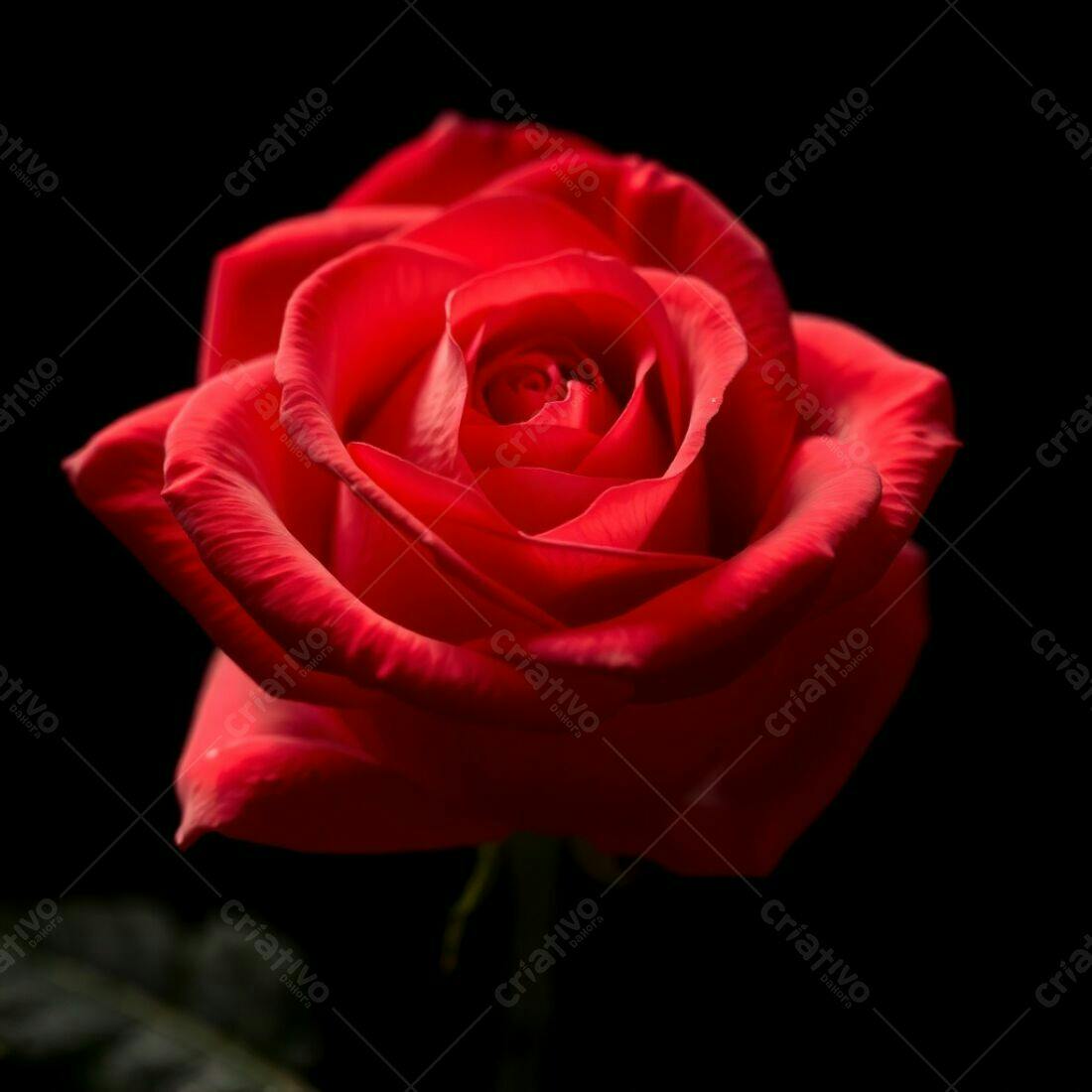 Rosa vermelha em fundo preto