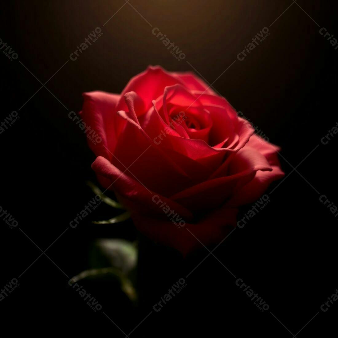 Rosa vermelha em fundo escuro