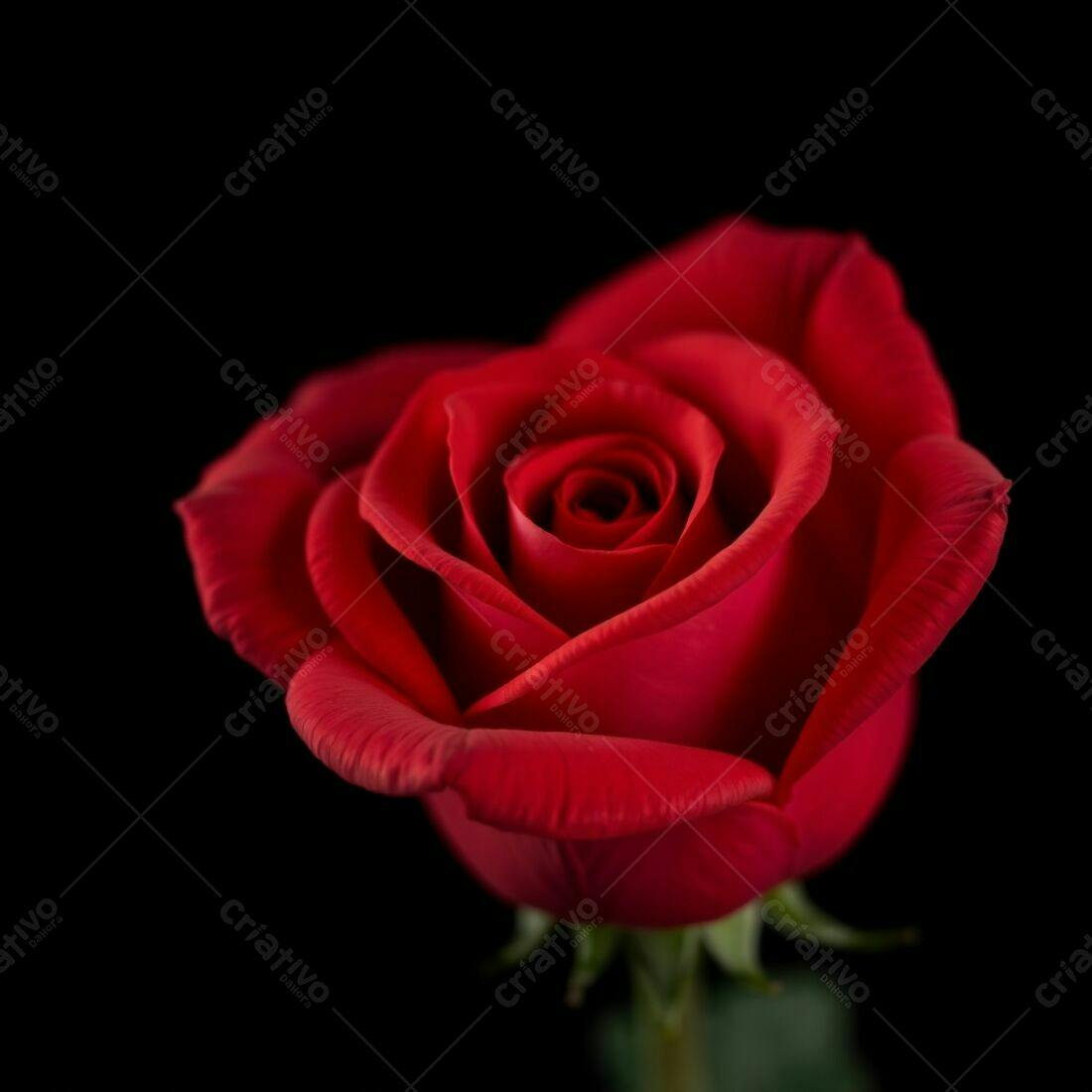 Rosa vermelha em fundo preto