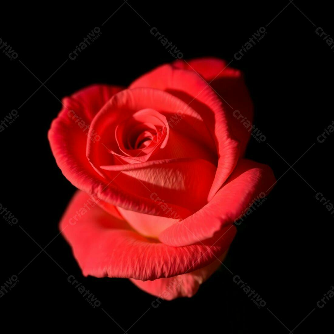 Rosa vermelha em fundo preto
