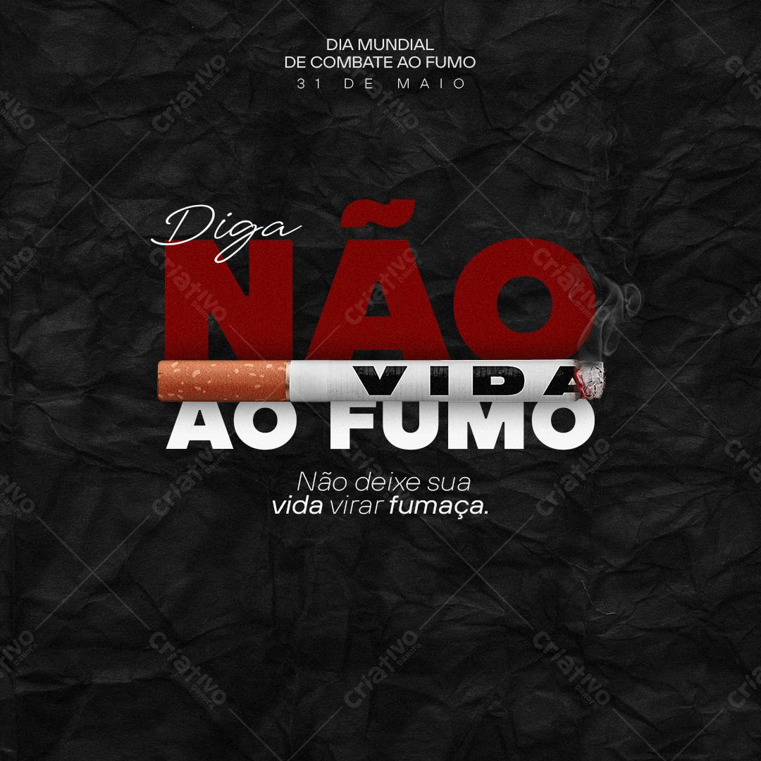 Flyer Dia Mundial Sem Tabaco PSD Editável
