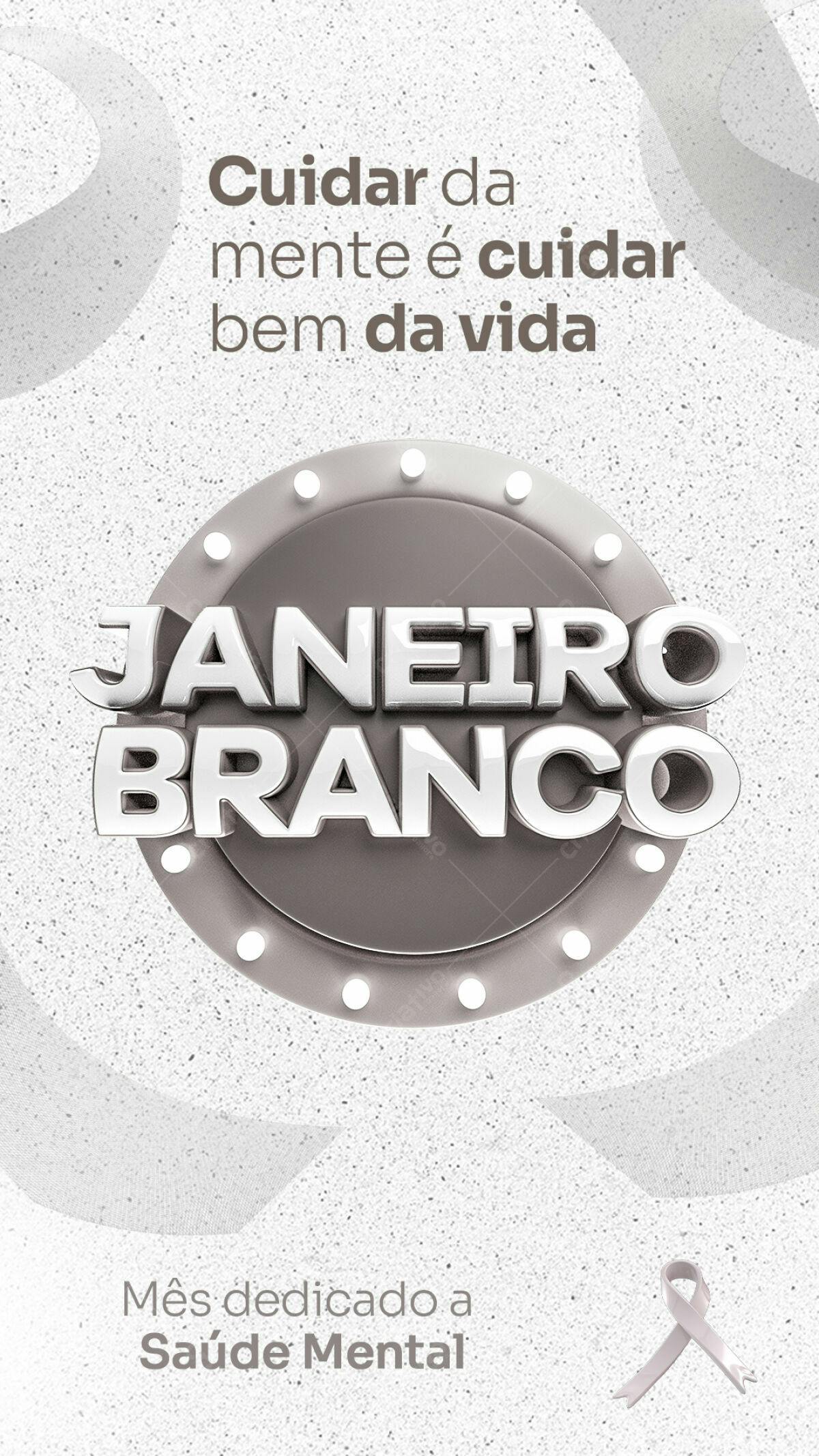 Post para Janeiro Branco PSD Editável