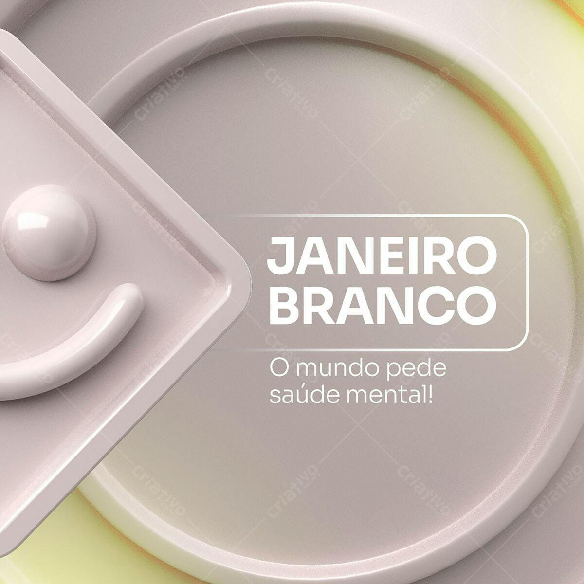 Flyer Janeiro Branco PSD Editável