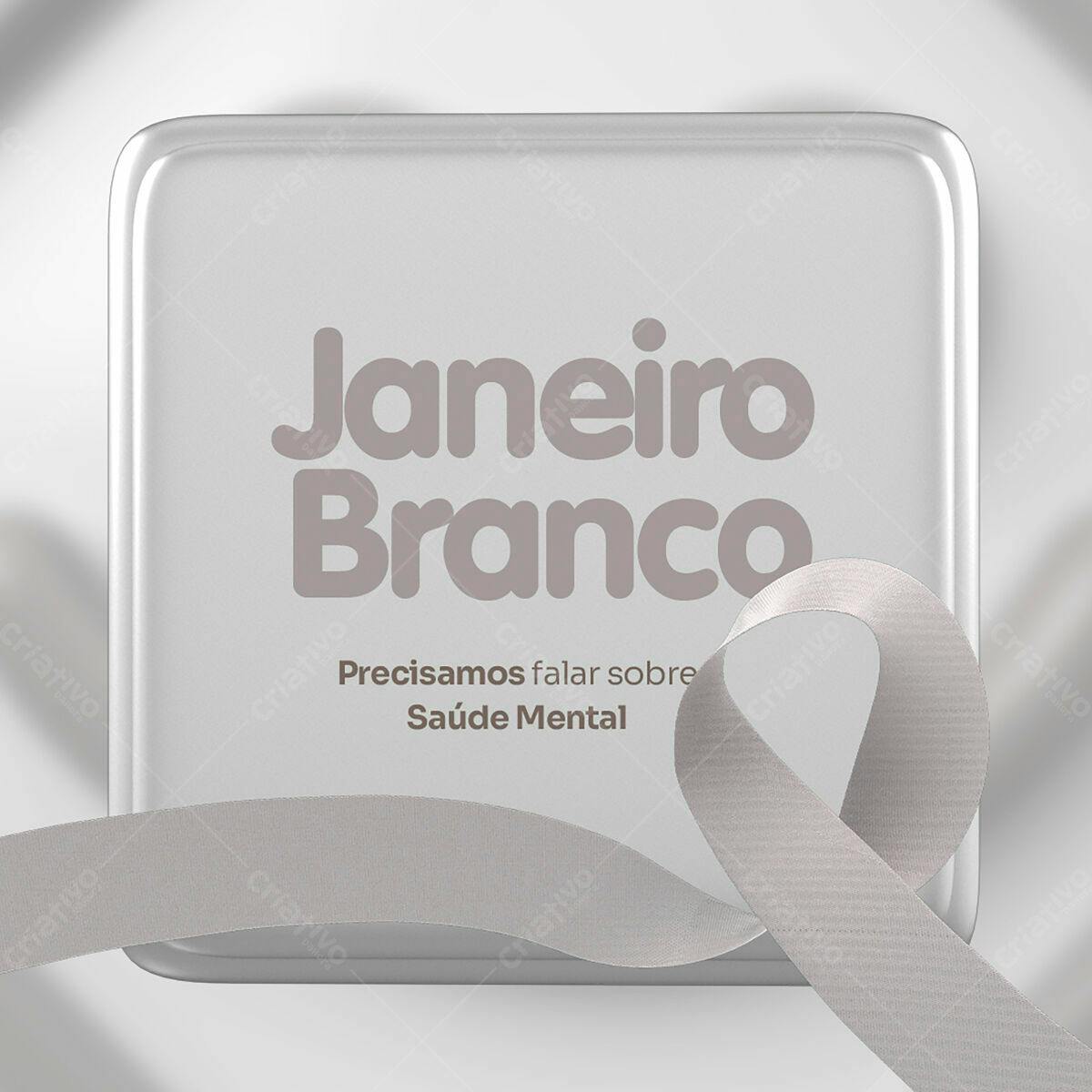Caixa para Campanha Janeiro Branco PSD Editável