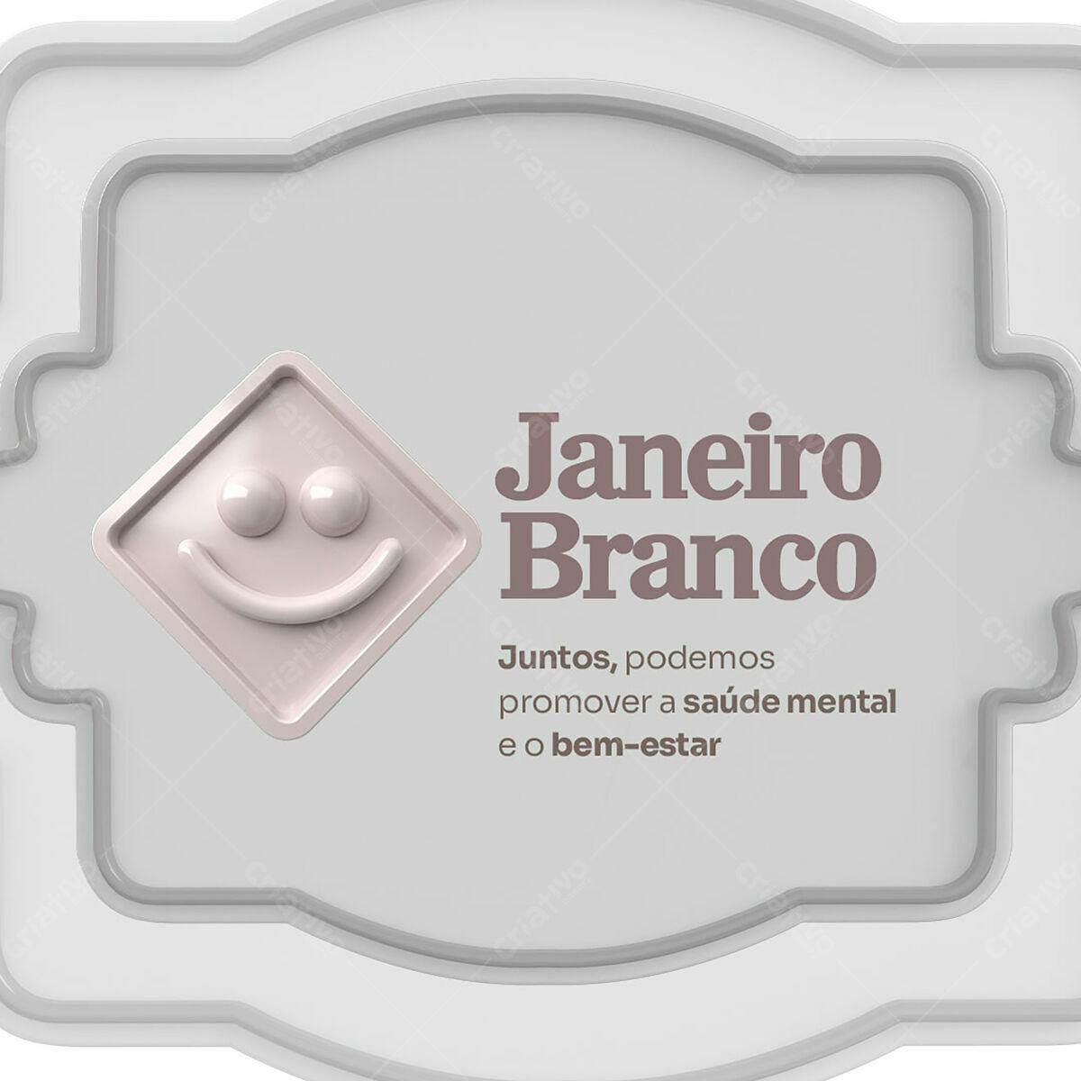 Flyer Janeiro Branco PSD Editável