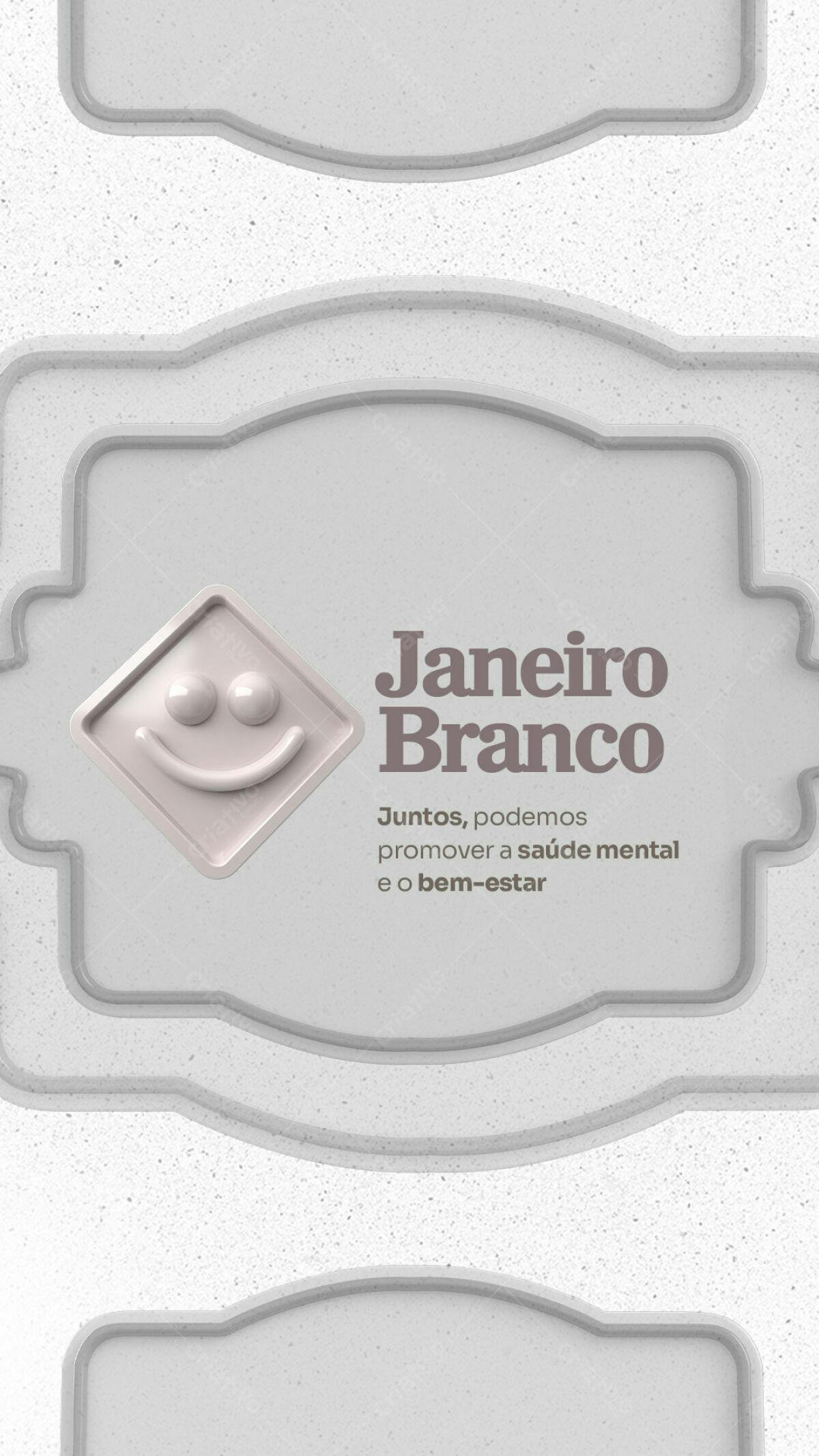 Flyer Janeiro Branco PSD Editável
