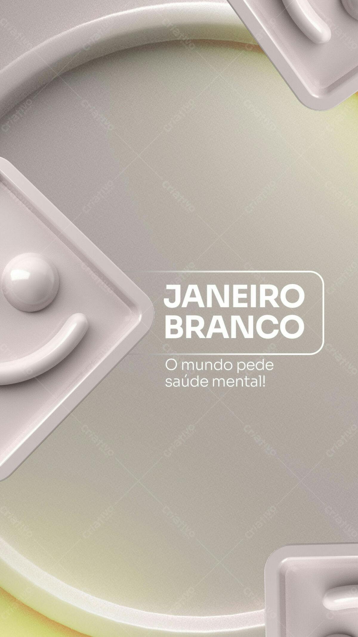 Flyer Janeiro Branco PSD Editável