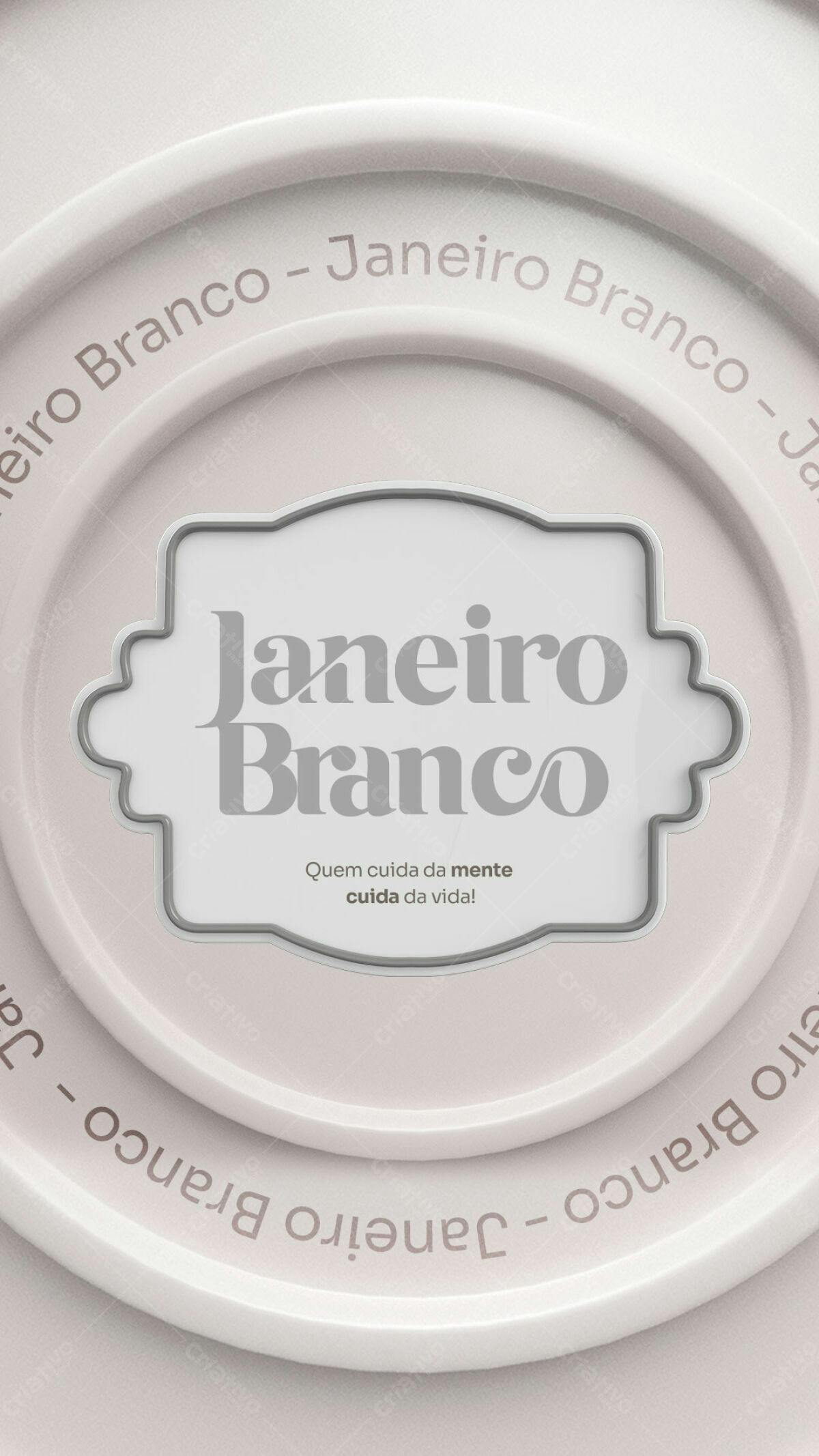 Logo Janeiro Branco PSD Editável