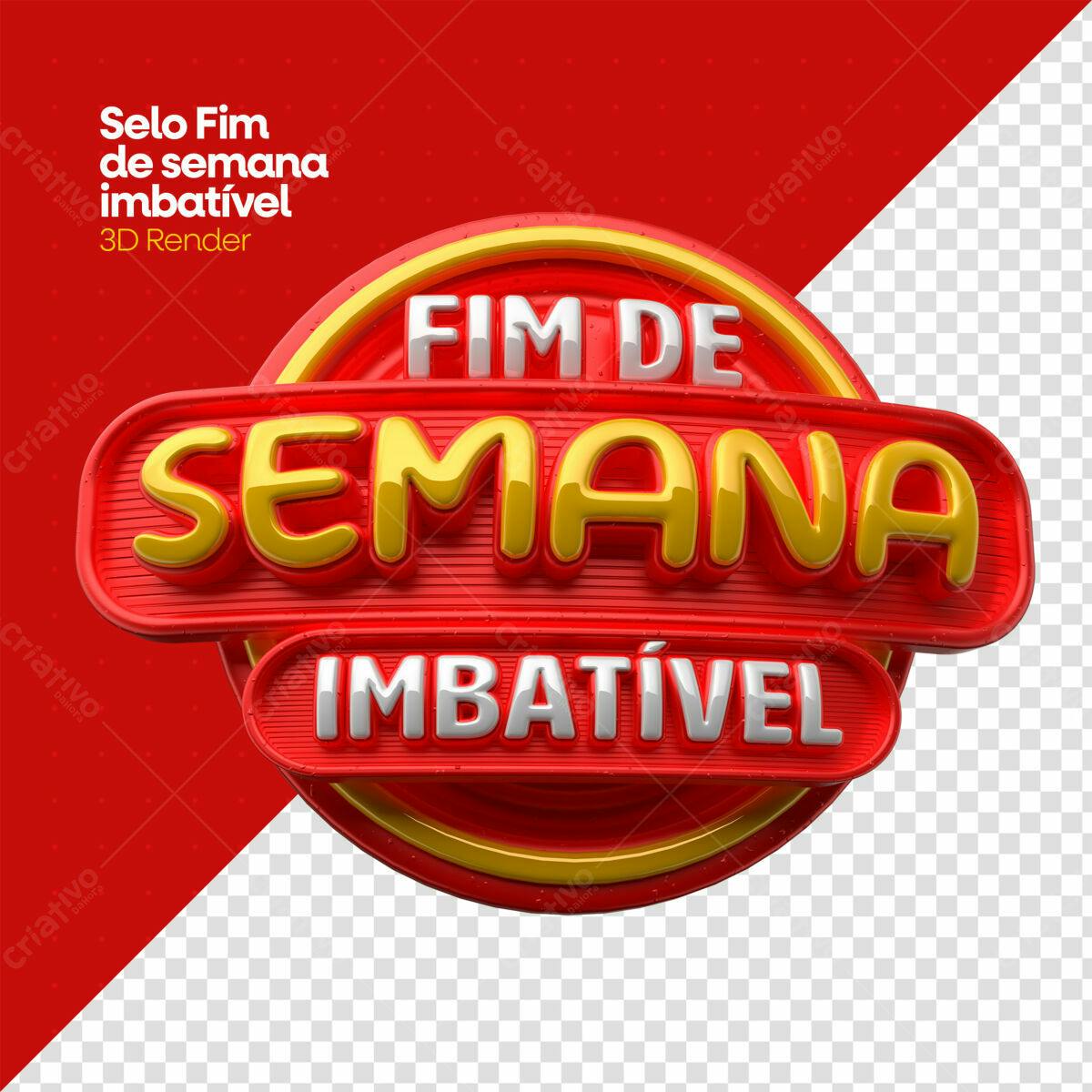 Selo Fim de Semana Imbatível PSD Editável