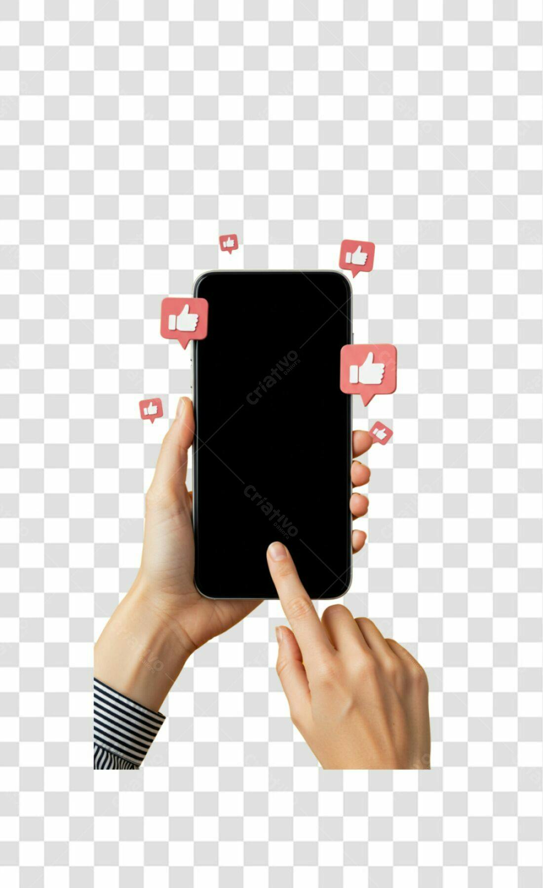 Icone Redes Sociais curtidas PNG com fundo transparente