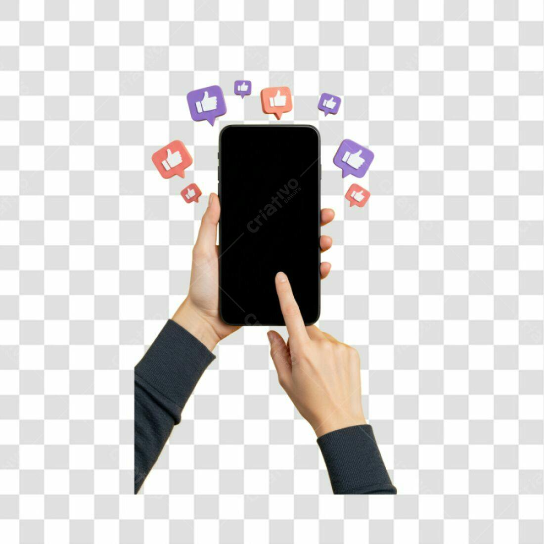 Icone Redes Sociais PNG com fundo transparente